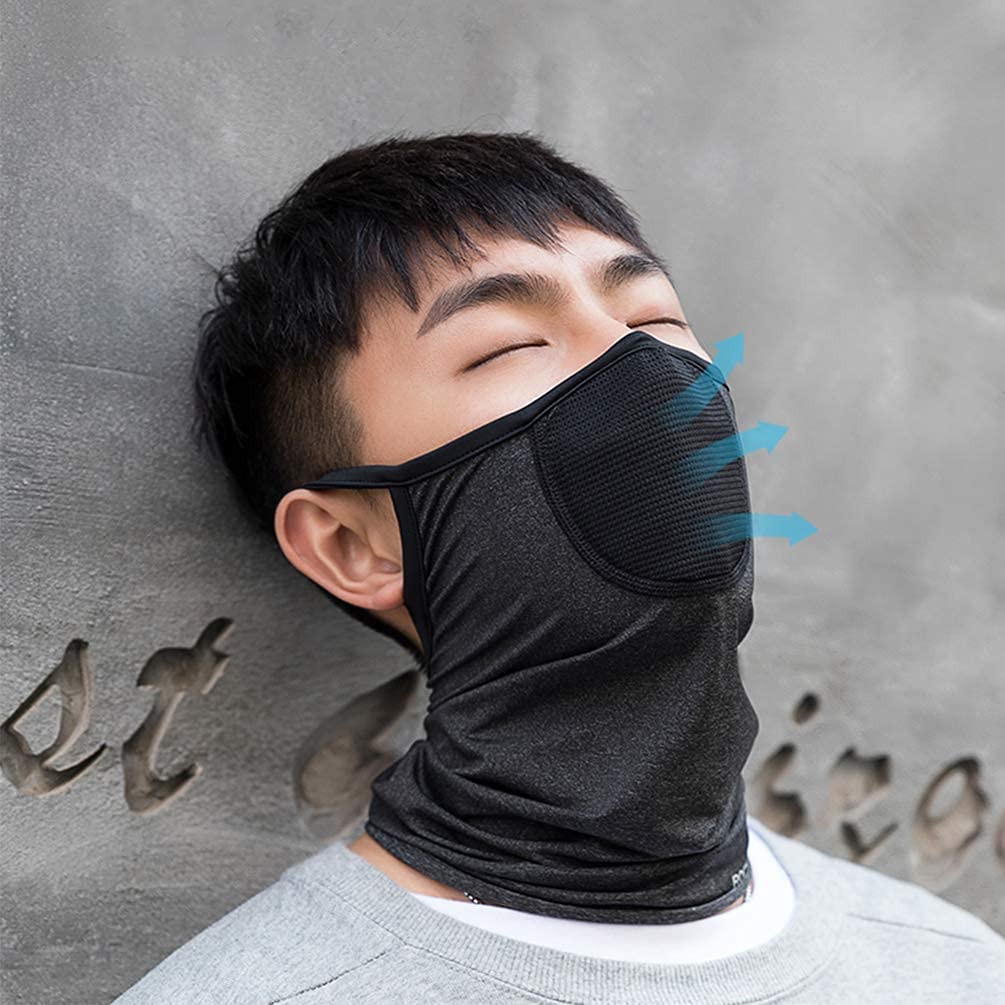 ROCKBROS Balaclava Półkominiarka, Chusta na Szyję z Pętelkami na Uszy, Na Lato, Ochrona przed Promieniowaniem UV, Wielofunkcyjna Chusta do Biegania, Jazdy na Rowerze, Oddychająca