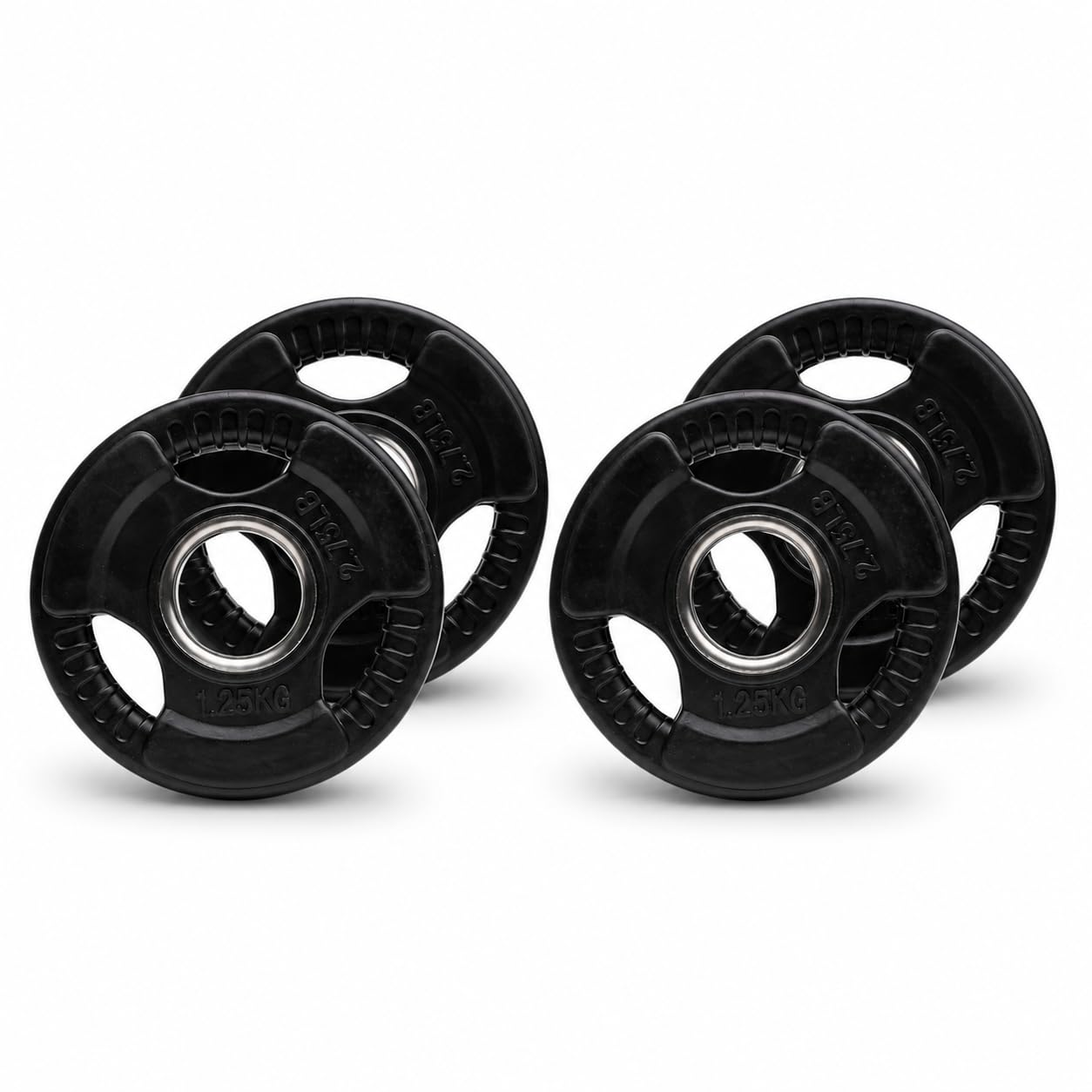 NORTHERN Olympic Weight Plates 2.5kg-20kg - Tri-Grip Rubber Coated Cast Iron for Barbell, Dumbbell & Home Gym Training (4 x 1.25kg)