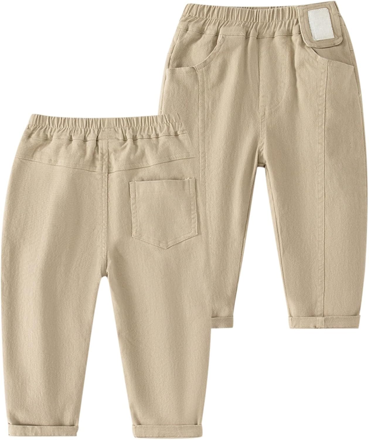 Boys Baggy Jeans Stretch Fit Elastic Waist Pull On Relaxed Children's Jogger Active Athletic Youth Workout Teenage Trousers