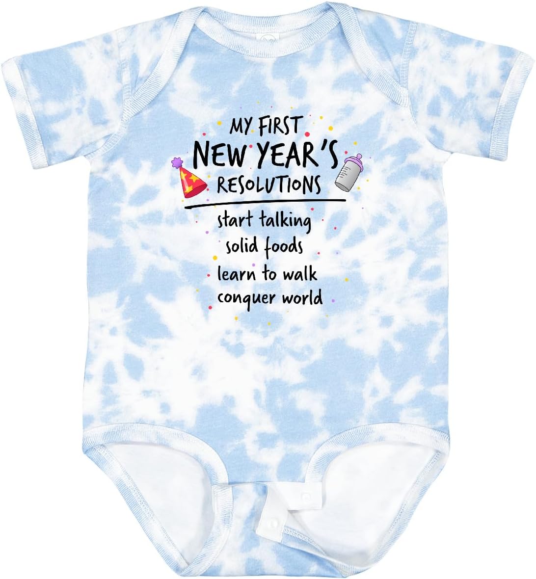 inktastic My First New Year's Resolutions Baby Bodysuit