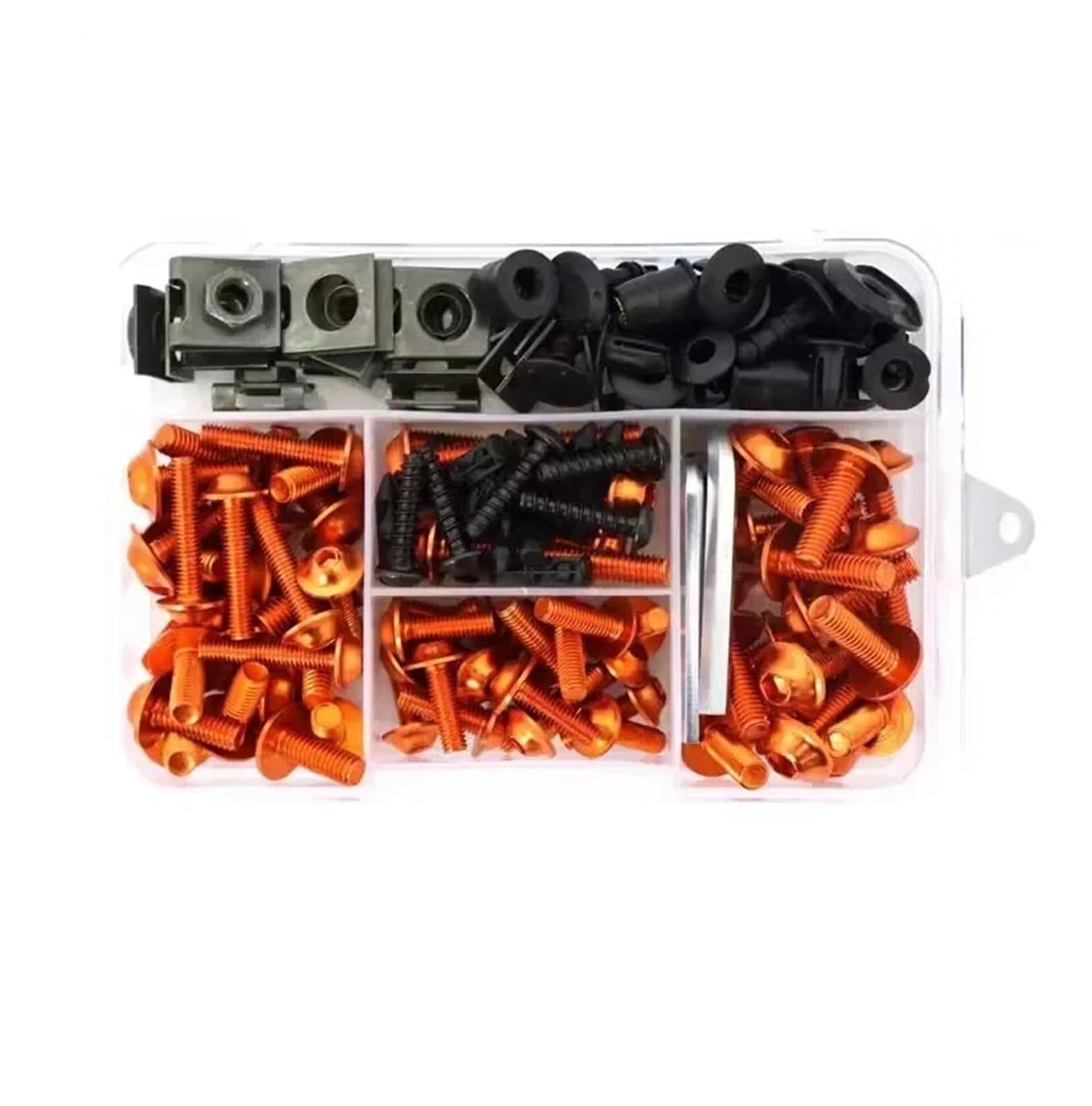 Motorrad Verkleidungsschrauben Für XMAX250 XMAX300 XMAX400 195Pcs Motorrad Verkleidung Windschutzscheibe M5 M6 Aluminium Schrauben Schrauben Kit Mutter Clips