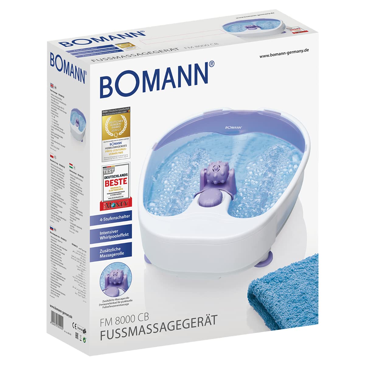 Bomann FM 8000 CB - Masajeador para pies con efecto