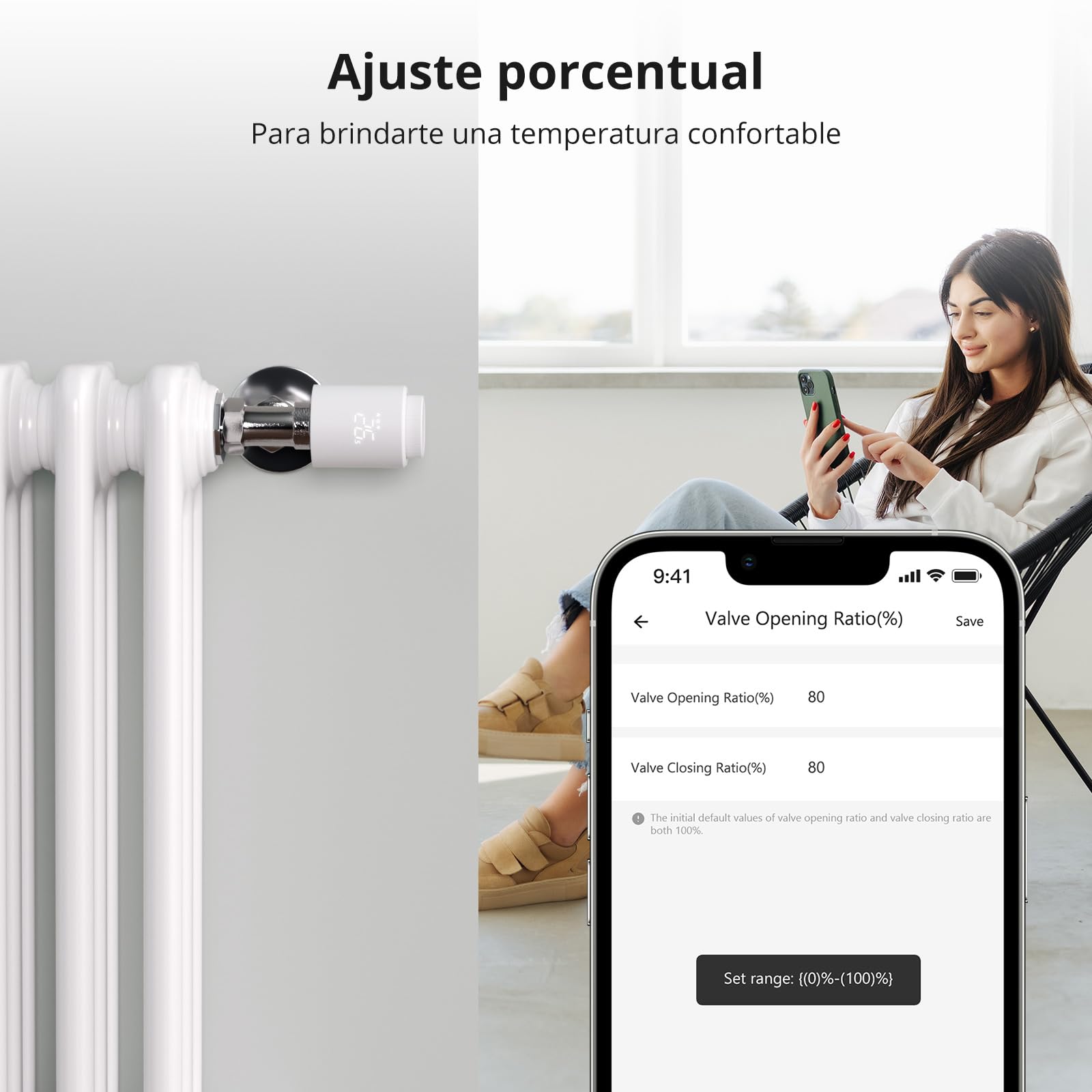 SONOFF Cabezal Termostático Inteligente Zigbee para Válvula Termostática de Radiador 1pcs. Regulador de Temperatura, Pantalla LED, Requiere Zigbee 3.0 Hub. Control por Voz