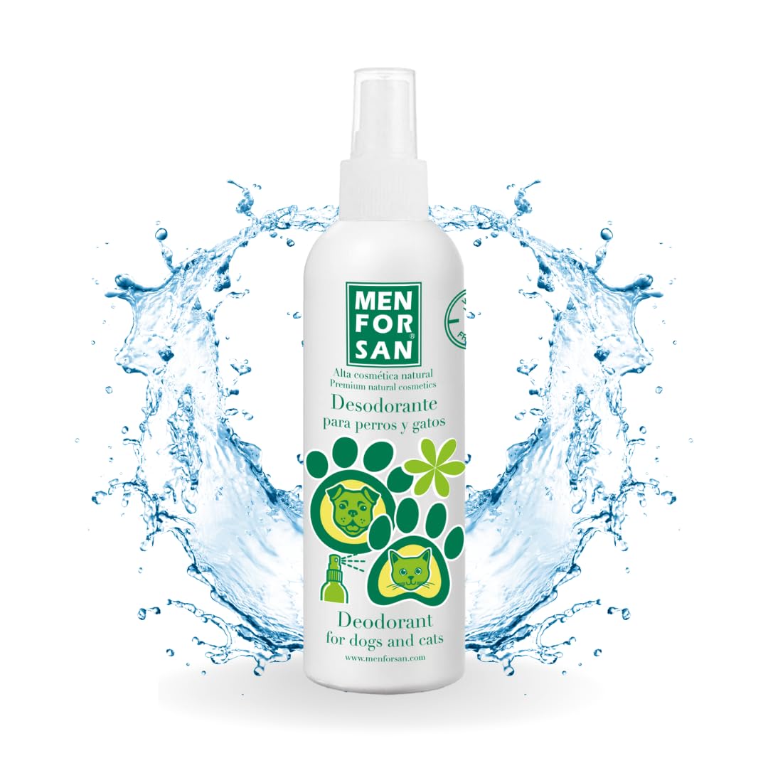 MENFORSAN Desodorante Perros y Gatos | Neutraliza el Mal Olor del Pelaje | Fragancia Talco | Fresco y Duradero | Apto para Uso Frecuente | 125 ml