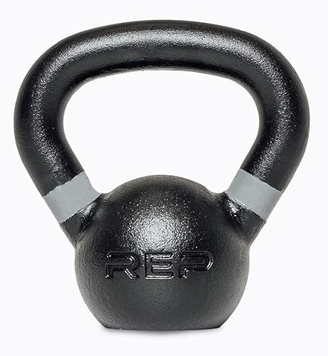 REP Fitness Single Kettlebells 5lb to 50lb Range, Cast Iron, Strength Training, Adjustable Weight, Power Workout Equipment, Home Gym, Free Weights, Dumbbell Alternative, Exercise, Men, Women