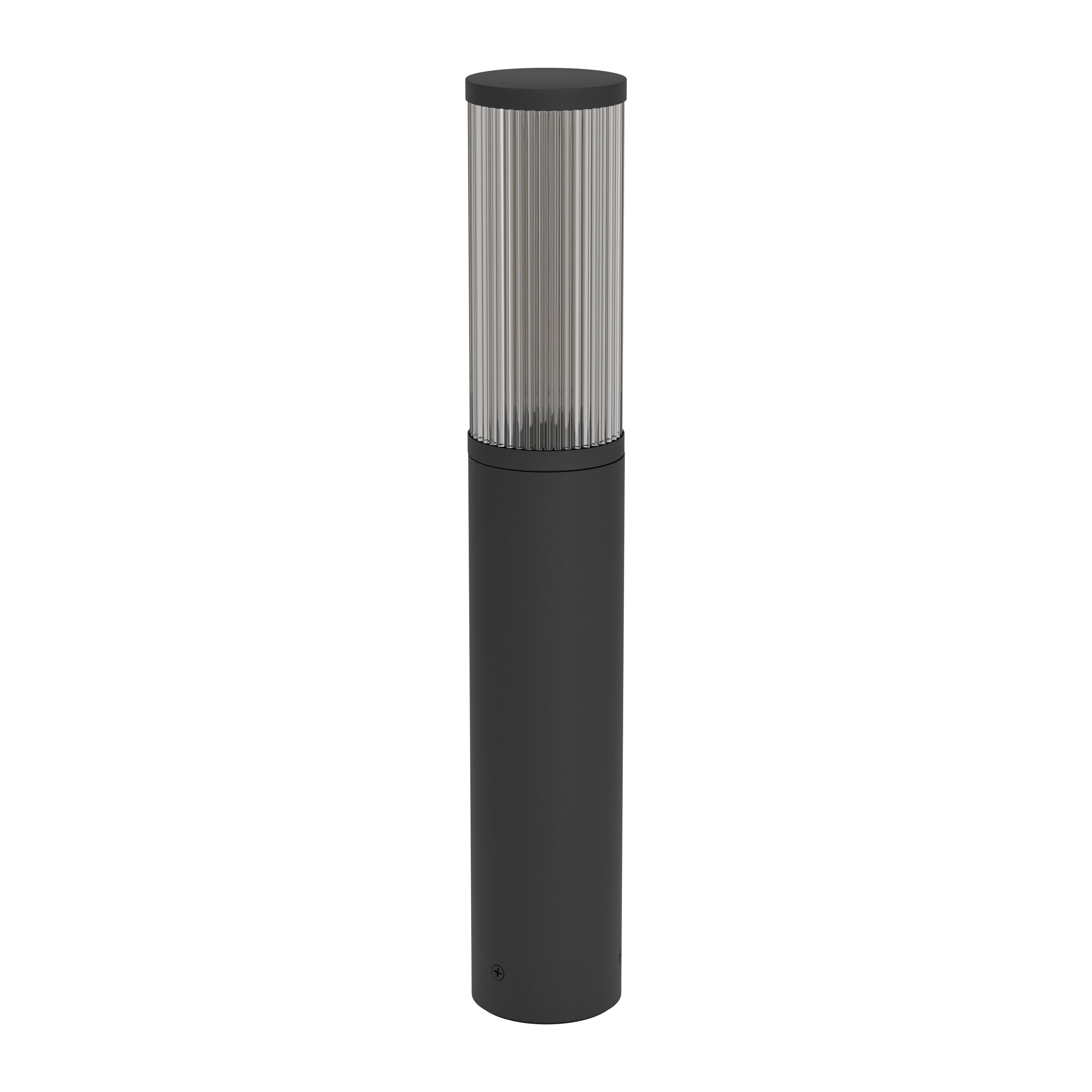 Eglo Black Led Outdoor Lamp Post Salle, Bollard Light, Outside Lighting For Garden And Patio, Driveway Lamp Made Of Metal, Ip54, H 46.5 Cm, E27