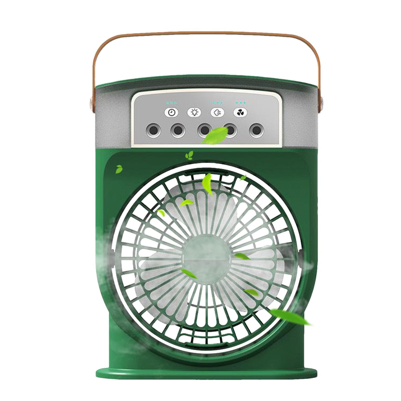 Ventilateur Brumisateur Portable Jaune - Léger, Réservoir D'eau Transparent, Alimentation Par Piles AA, Pour L'été