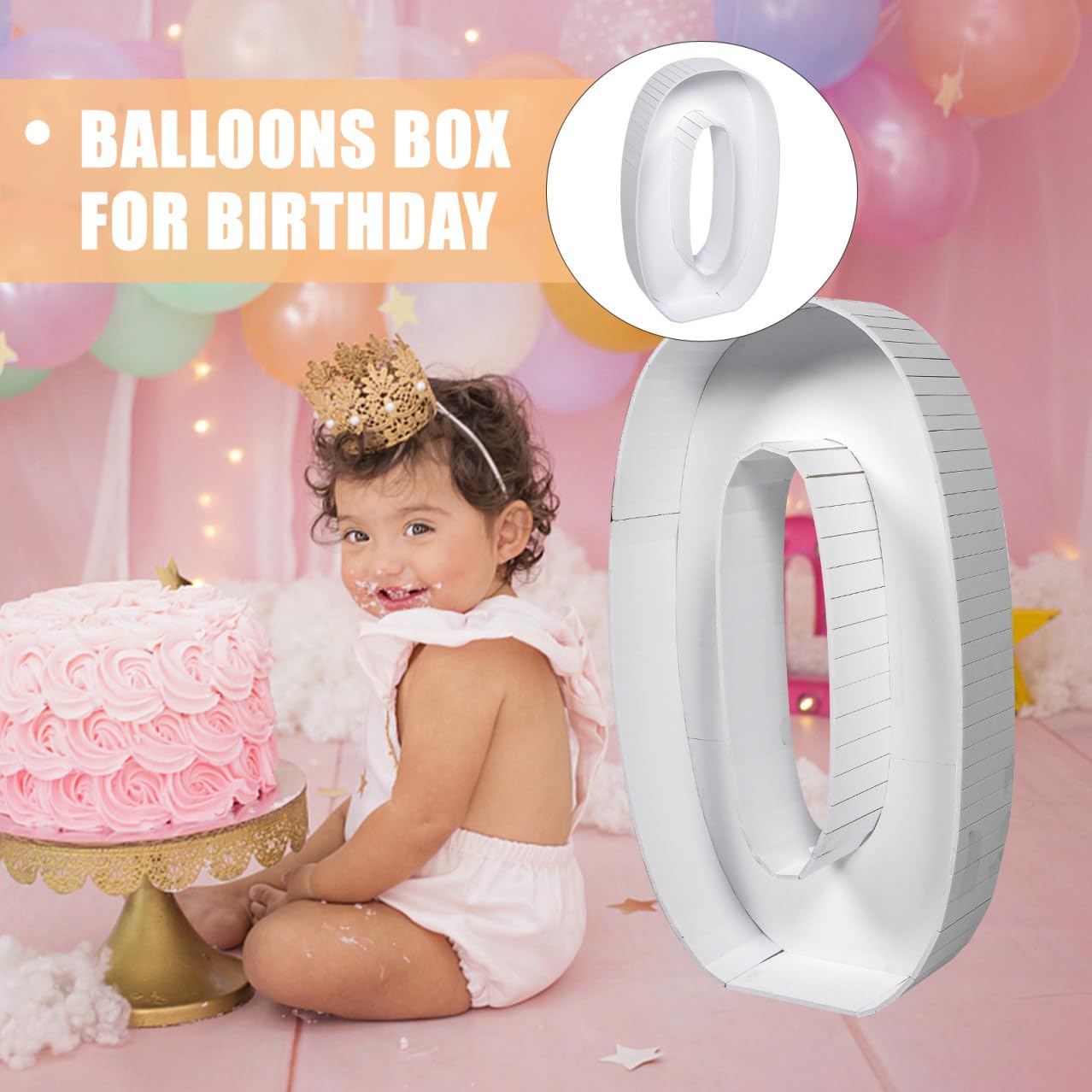 VICASKY Palloncini Numero Scatola per Palloncini Decorazione per Shower e Festa di Compleanno Realizzata in Materiale di Facile da Usare e Ripetibile