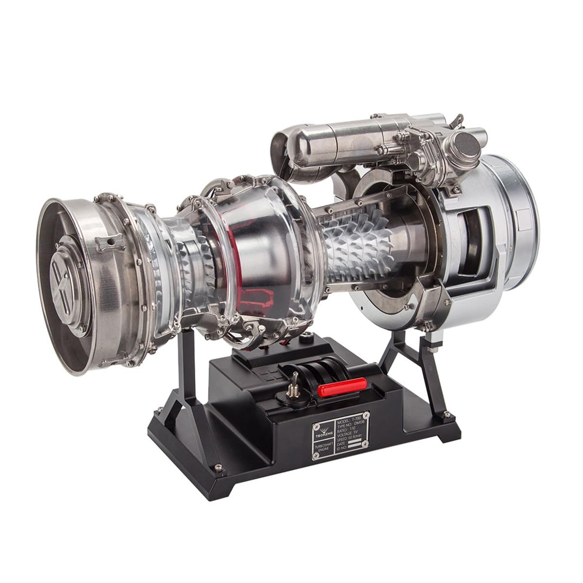 ToyGhillied Skymechman - Kit de construcción de avión (1/4 de metal, simulación de metal, modelo de motor de helicóptero militar, kit de motor de avión, kit de educación científica para adultos, kit