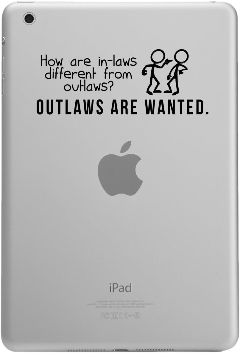 Difference Between Inlaws and Outlaws Funny Family IPAD MINI Tablet Vinyl Sticker