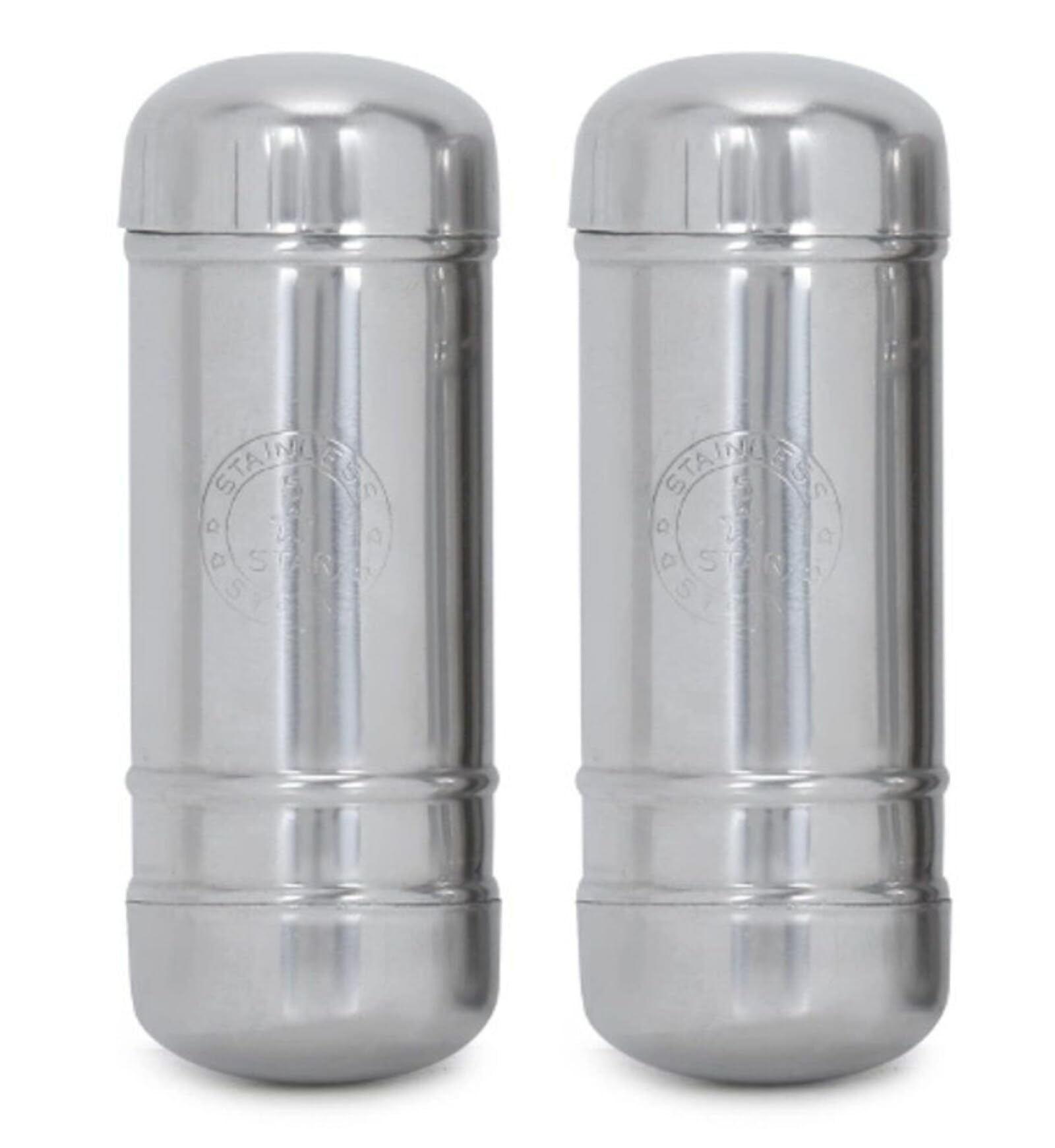 Chuna Dani Dabi Tobacco Chunauti Khaini Lime Dibbi for Men Metal Box Katha Container Stainless Steel, Pack of 2 (Round)