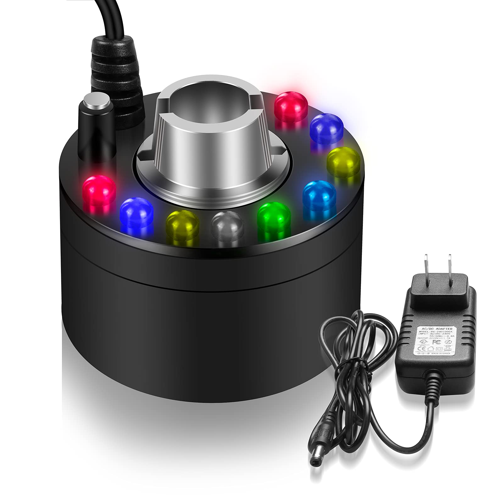 Buy Ponwec Halloween Mini Fog Machine Mist Maker Fogger with 12 LED