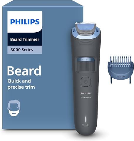 Philips Beard Trimmer 3000 Serisi, Siyah, 20 Uzunluk Ayarı, Kendini Bileyen Bıçaklar, 60 Dakika Kablosuz Kullanım, USB-A Şarj, BT3617/15