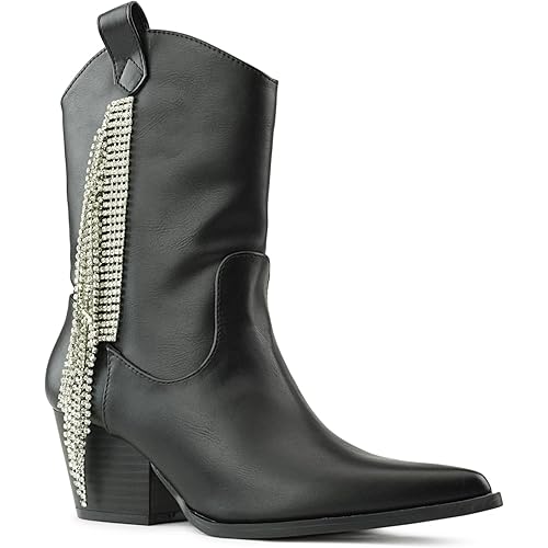 RF ROOM OF FASHION Women's Western Cowboy Knee High Boots