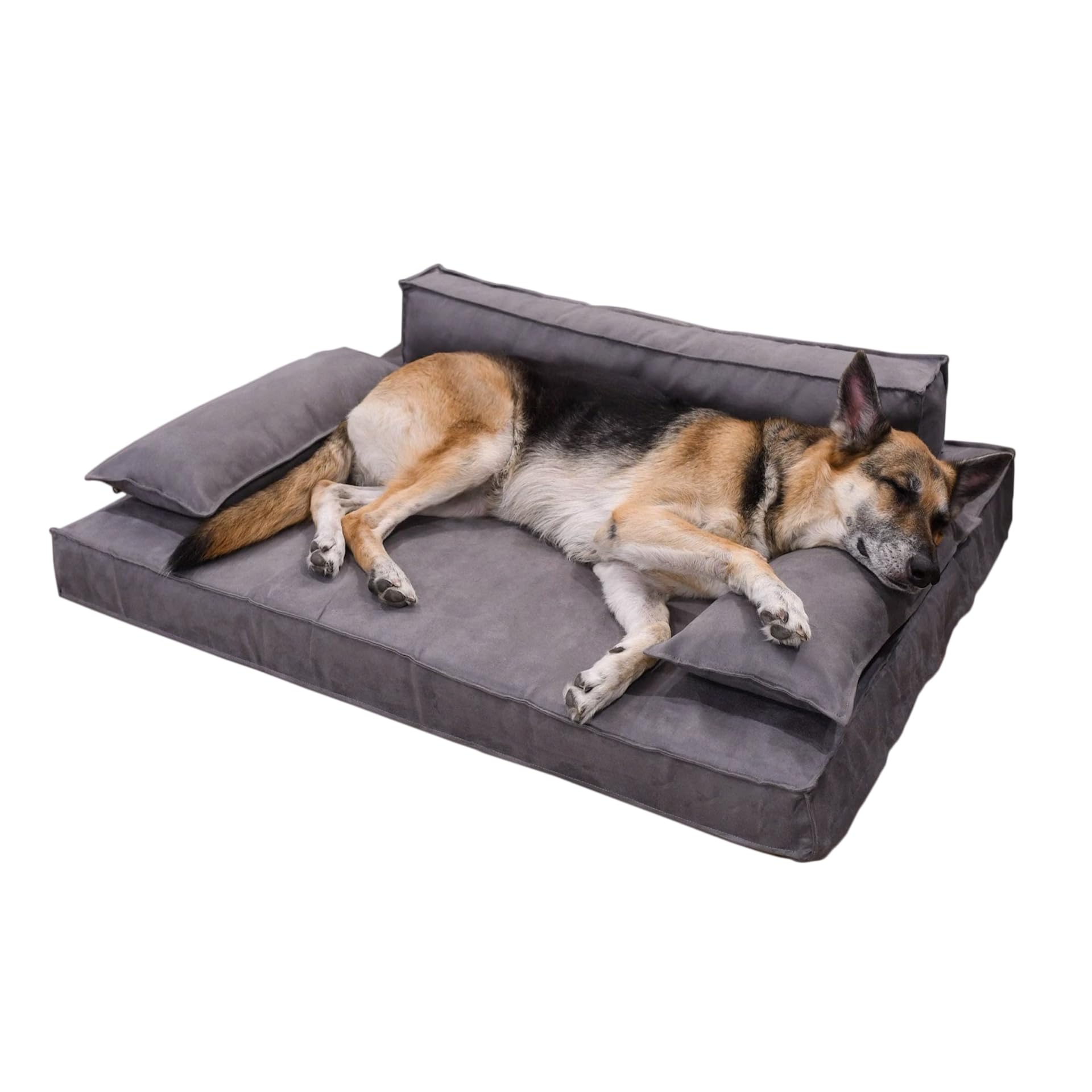 Urban Yogi Memory Foam Dog Bed - 1 Year Warranty - Orthopedic Dog Bed with Removable Washable Cover, Pet Bed, Cat Bed, Bed for Dog, Cat Sleeping Bed (Lounger, Large, Silver) (B0CRVF11ZH) Amazon Price History, Amazon Price Tracker