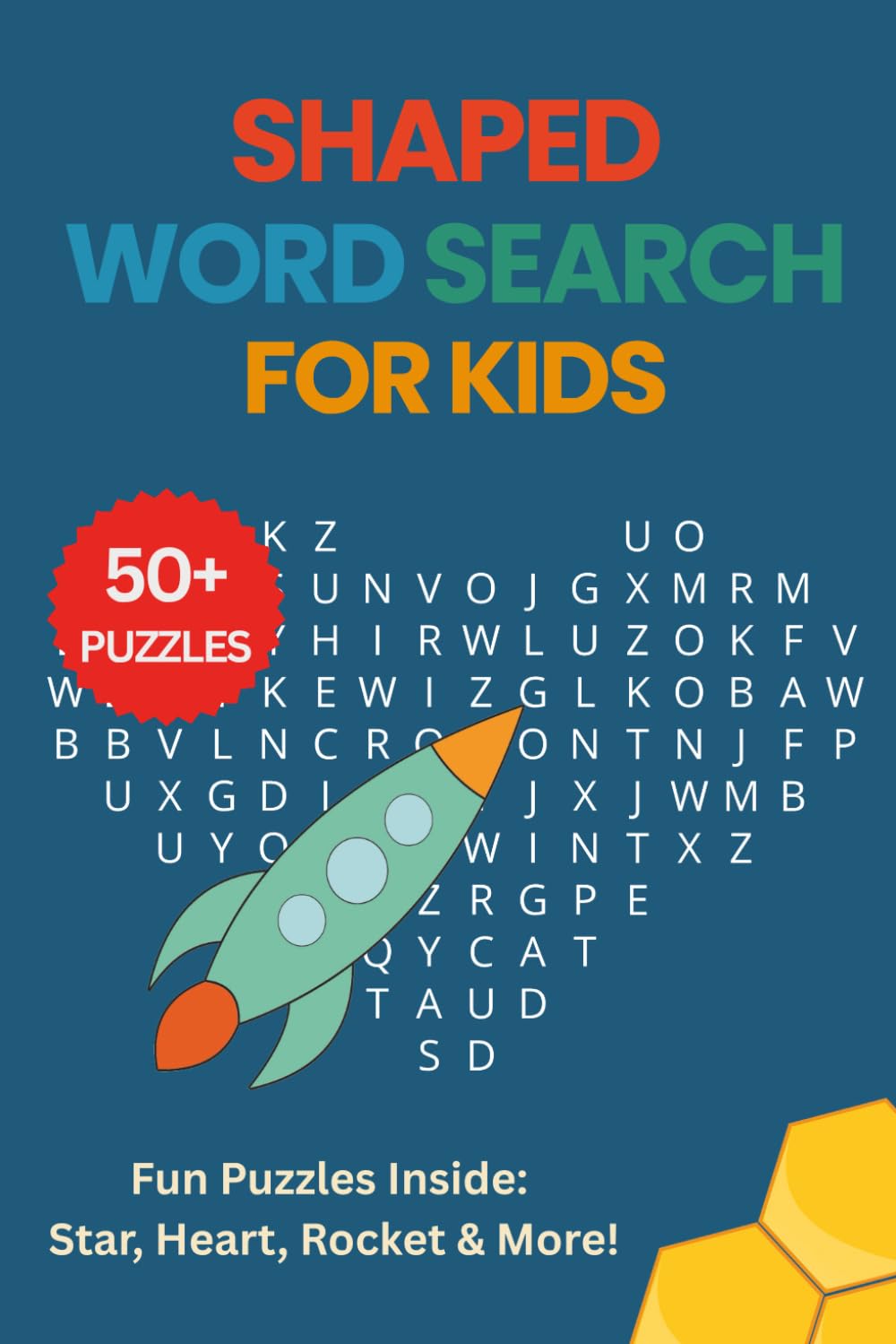 Shaped Word Search: Fun and Easy Puzzle Book with Solutions Featuring Creative Themed Challenges for Kids