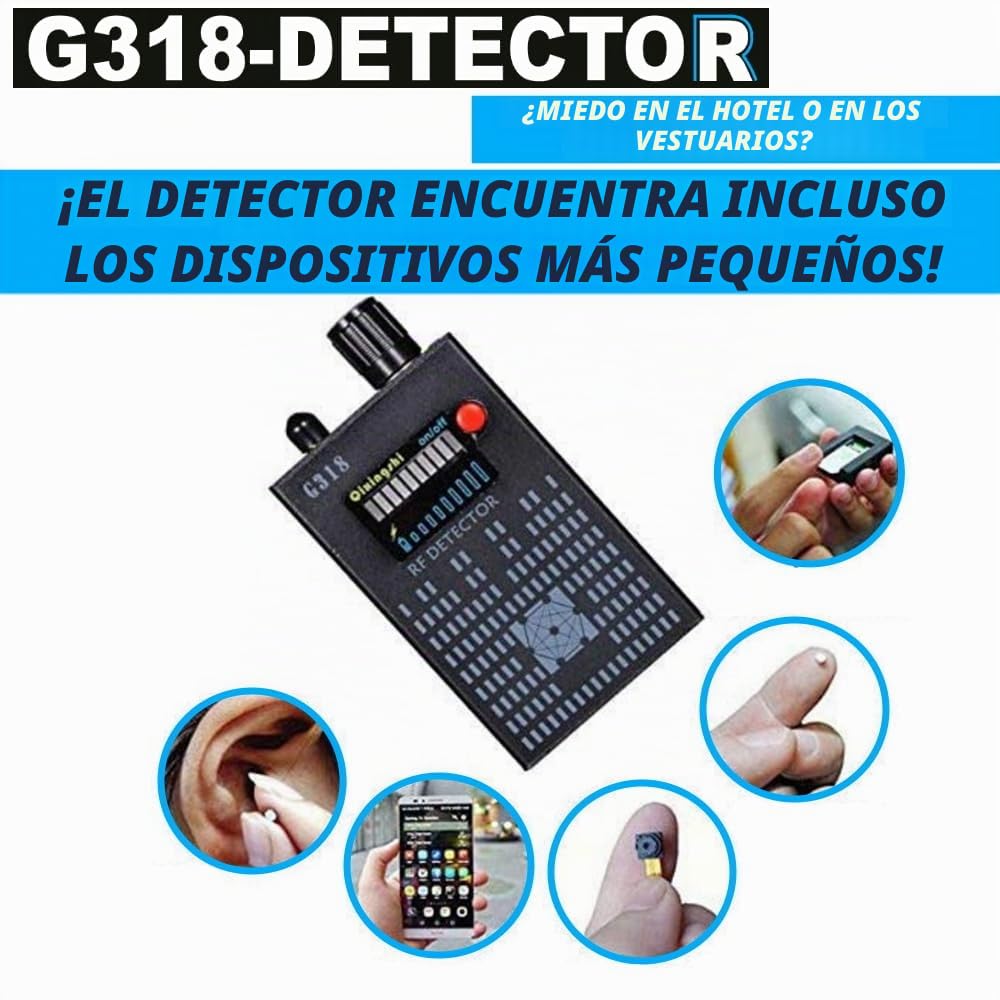 G318-DETECOR Super-Detektor G318 Tracker GPS Detector de chinches GPS (detector de chinches radio teléfono móvil Smartphone WiFi cámara vigilancia)