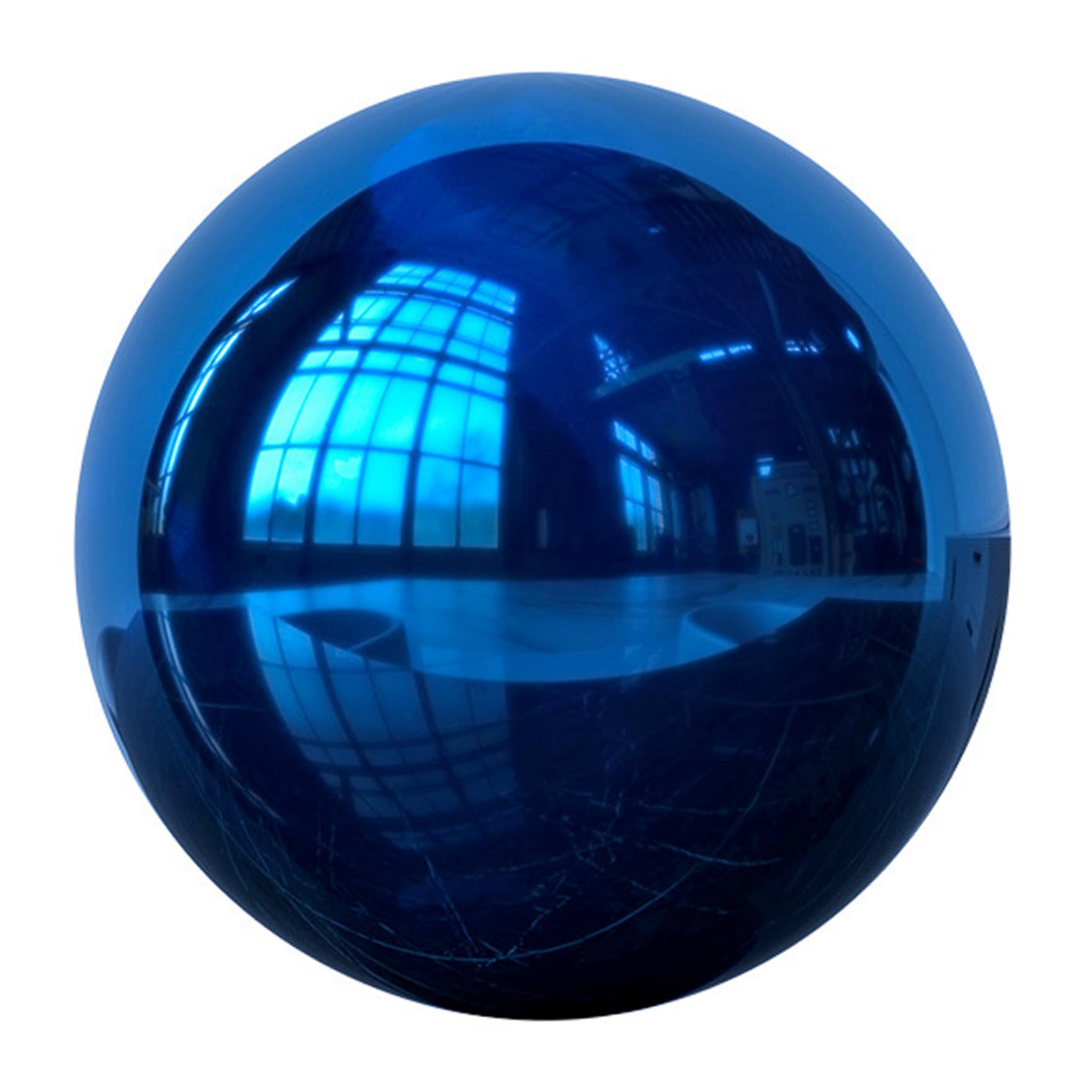 AwnsIMfreien Gazing Ball, 10 Inch Shiny Polished Hollow Reflective Stainless Steel Gazing Ball for Patio Lawn Yard Ponds Ornament, Garden
