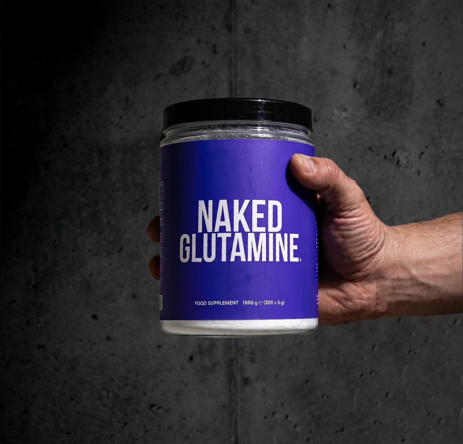 NAKED L-Glutamine – 200 doses – 1000 g, vegan, sans OGM, sans gluten et sans soja. Limite la dégradation musculaire et améliore la synthèse des protéines. Sans additifs
