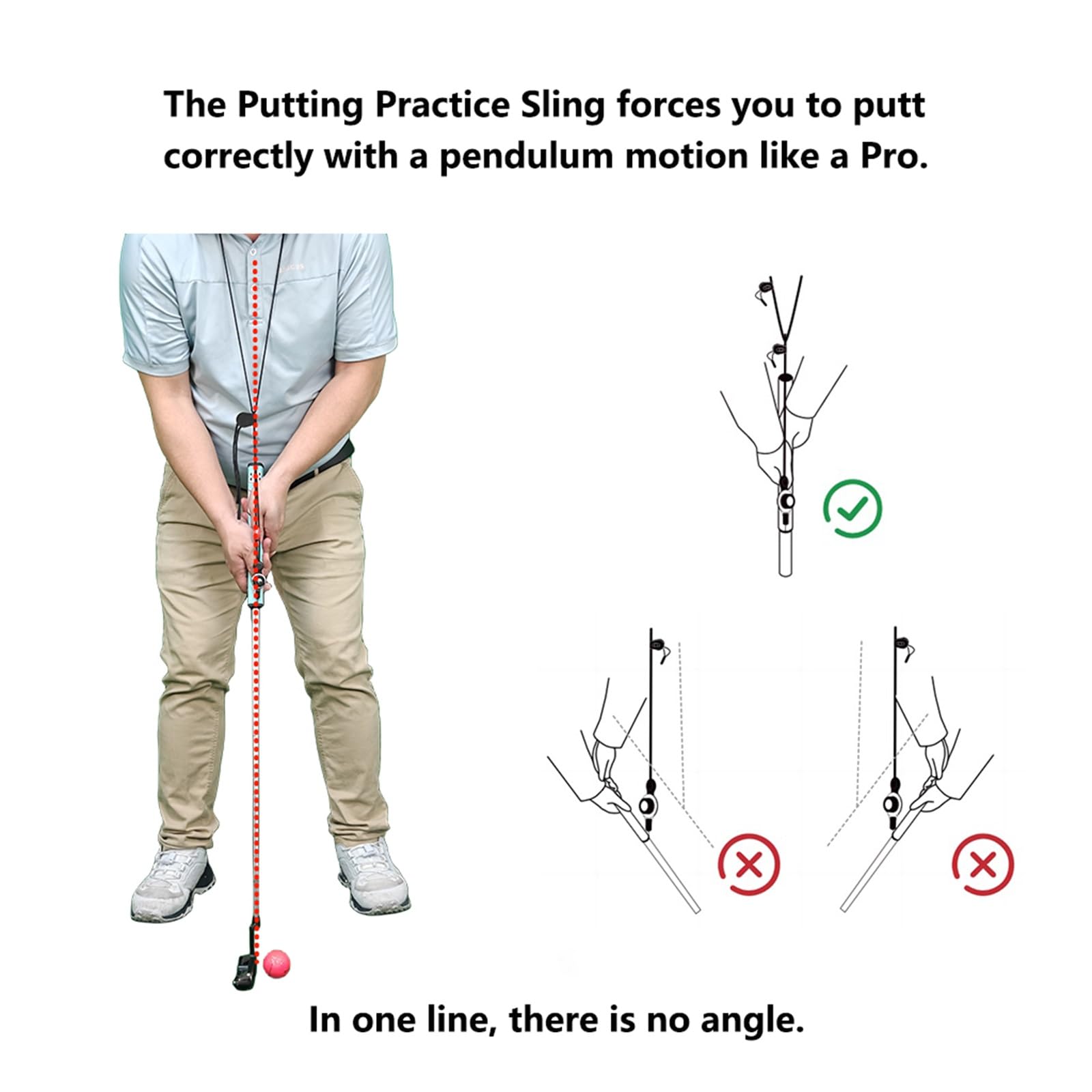 Golf Swing Training Rope Putting Sling Swing Posture Correction