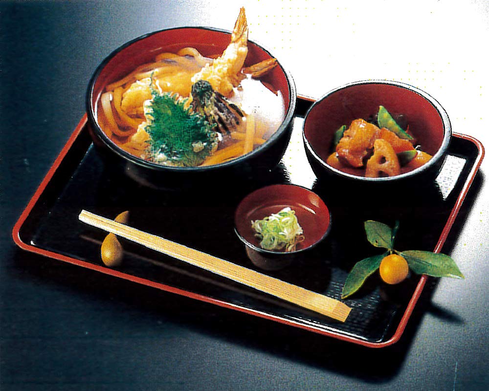 Amazon｜越前漆器さじべえ 華長手盆 黒天朱 ノンスリップ加工 業務用