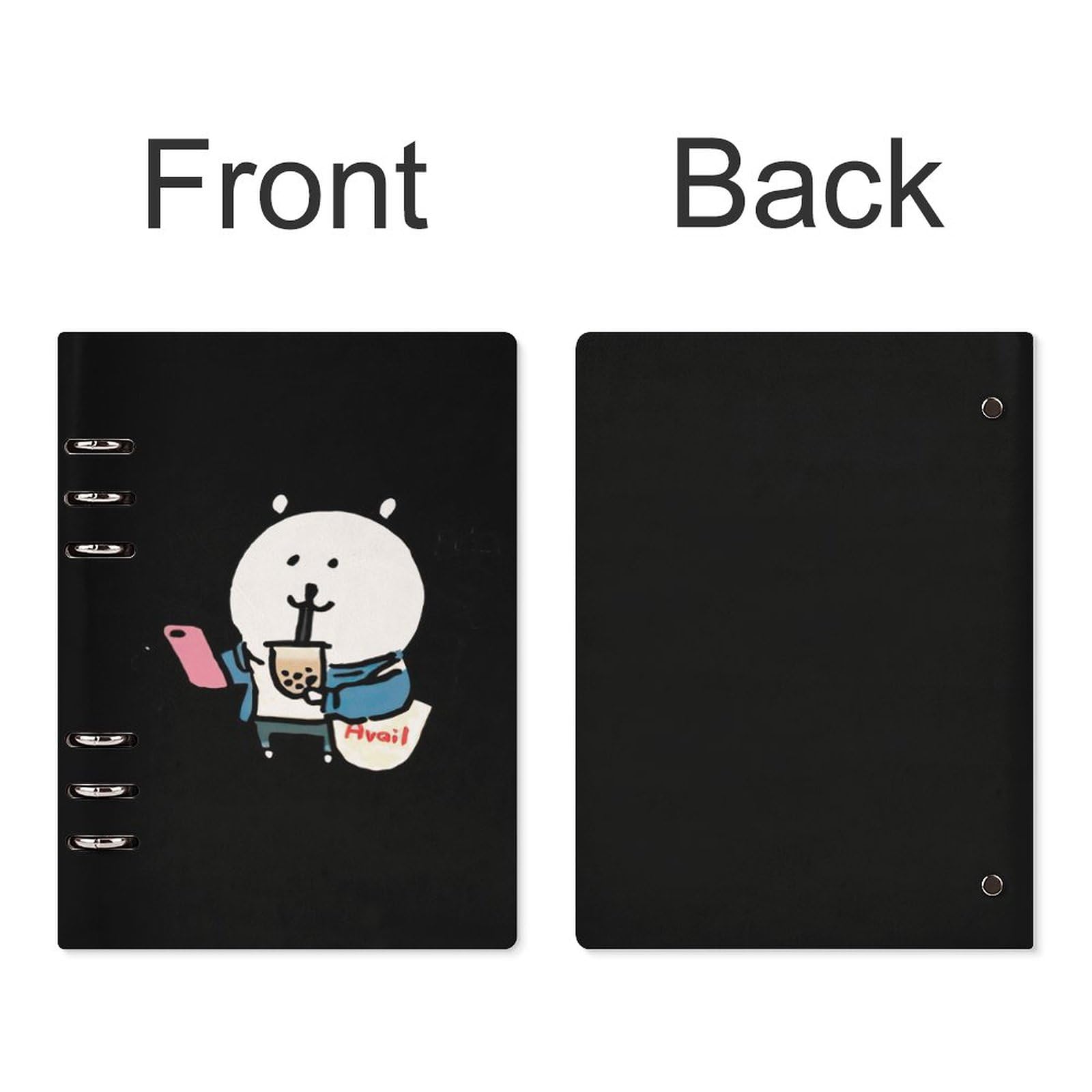 Amazon | 自分ツッコミくま ルーズリーフ 手帳 システム手帳 6穴