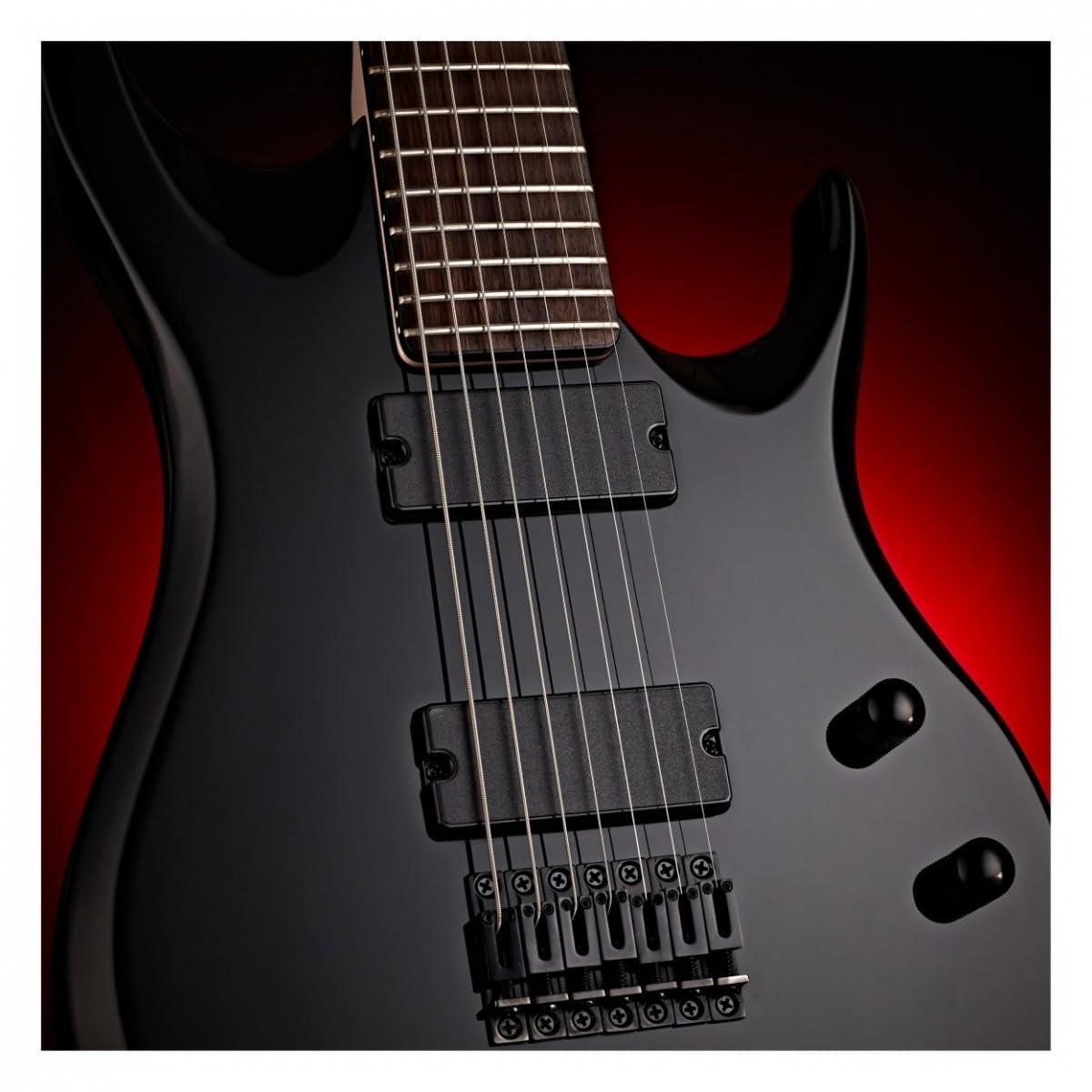 Guitarra Eléctrica 7-Cuerdas 27" Longitud Escala 529 por G4M, Jet Black