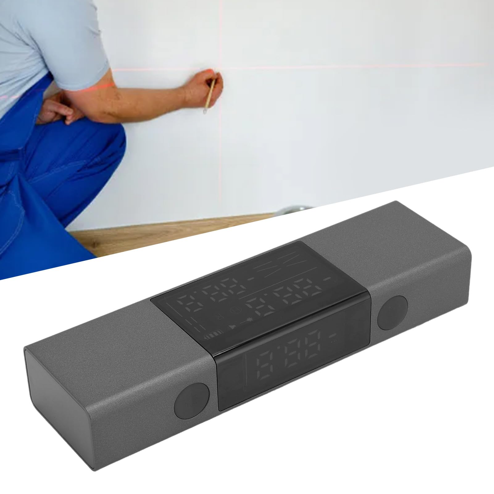 Herramienta de Medición Láser Bilateral, Herramienta de Medición de Distancia Láser Bilateral Recargable, Medida Láser con Pantalla LCD, Mini Medidor de Distancia Láser Dual