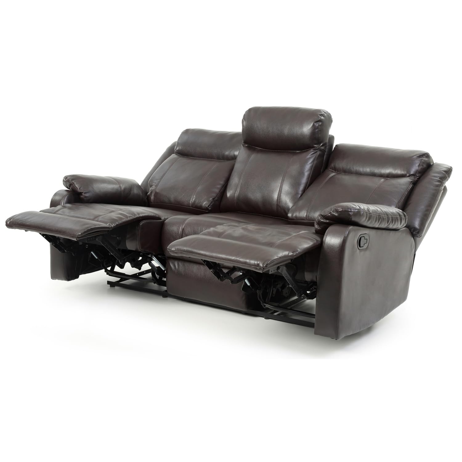 Amazon｜Passion Furniture PF-G760A-RS ダークブラウン 3人掛け