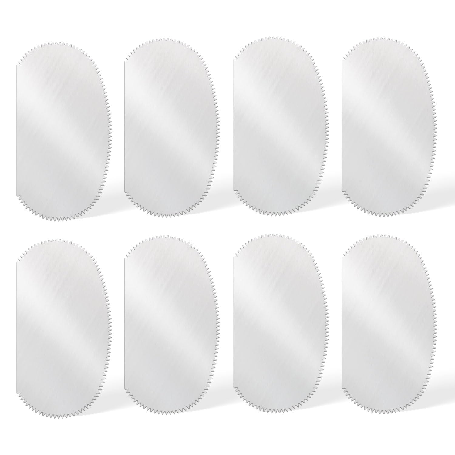 8 herramientas de cerámica, raspador dentado de acero inoxidable, costillas de arcilla, cortador de modelado ovalado, raspador, herramientas de rayado de arcilla para artistas de texturas de cerámica.