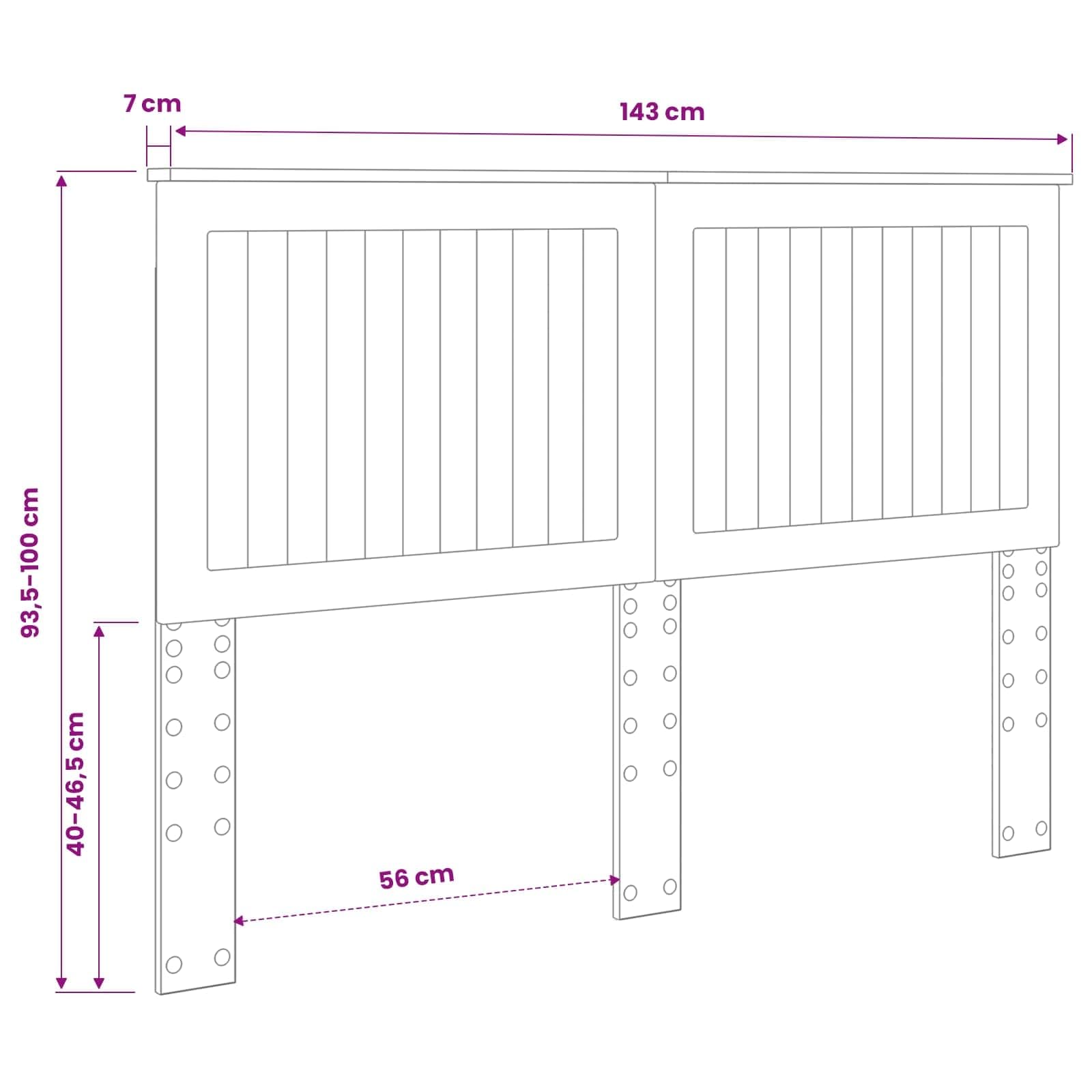 vidaXL Kopfteil mit Kopfteil Weiß 140 cm Holzwerkstoff, Elegante Schlafzimmer-Akzente, modernes Deko-Item, stylisches Schlafumfeld, zeitgemäßes Design