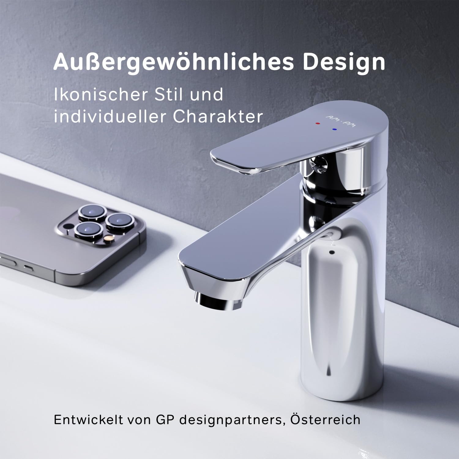 AM.PM Hit FTA82200 Single Lever Basin Faucet, Scratch-Resistant Faucet, Sink Faucet, Easy to Install, Easy to Clean - Image 3