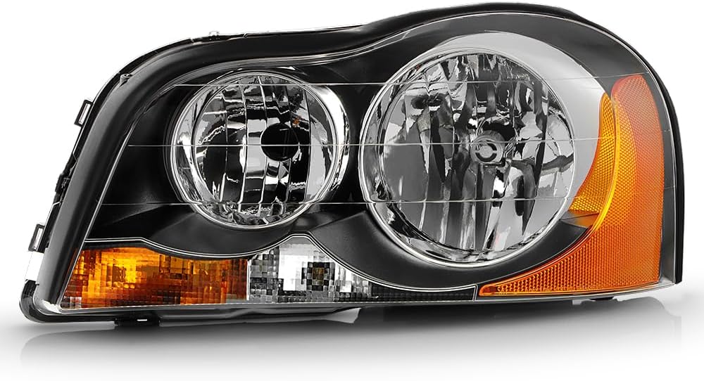 Compatible with 2003-2014 Volvo XC90 Halogen Type Factory Style Headlight Headlmp Assembly Replacement Left Driver Side