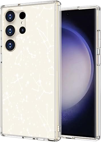 ICEDIO Funda para Samsung Galaxy S23 Ultra, delgada funda transparente con diseños de moda para niñas y mujeres, funda protectora duradera y