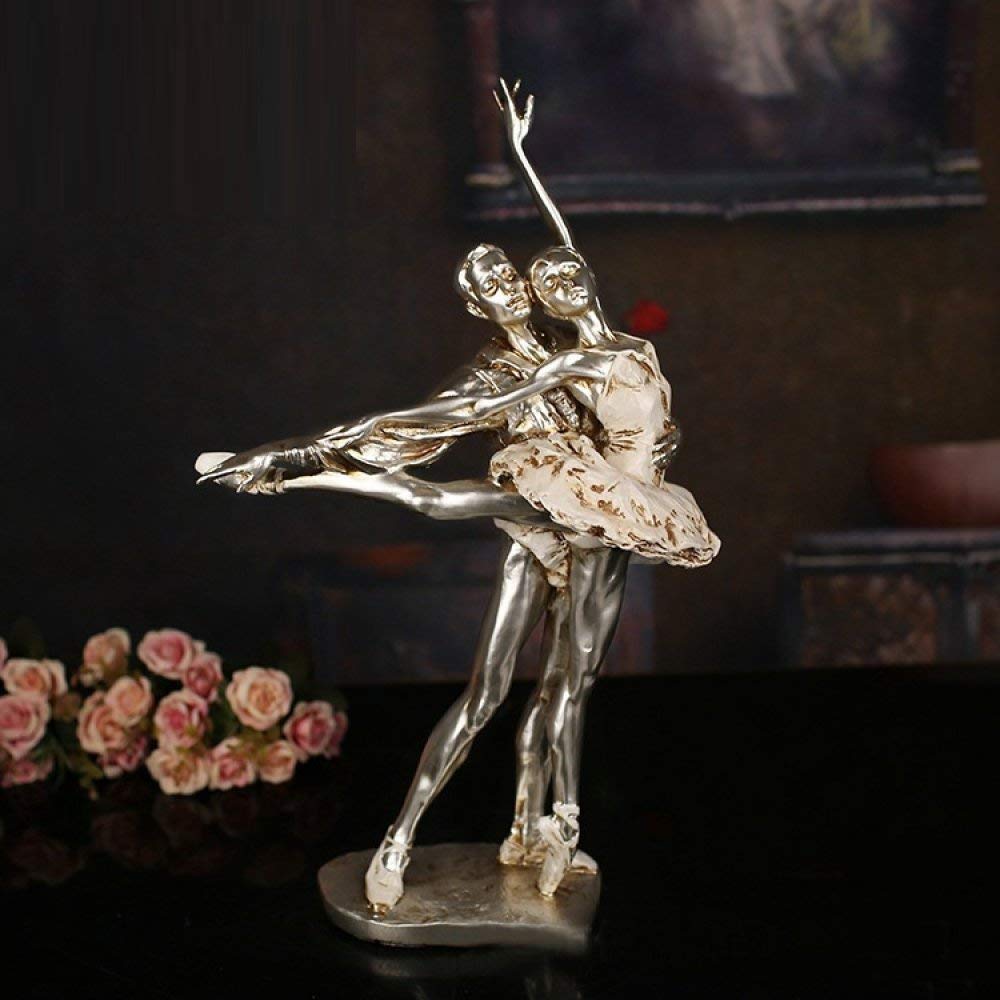 Statue de couple créative pour décoration d'étagère de maison