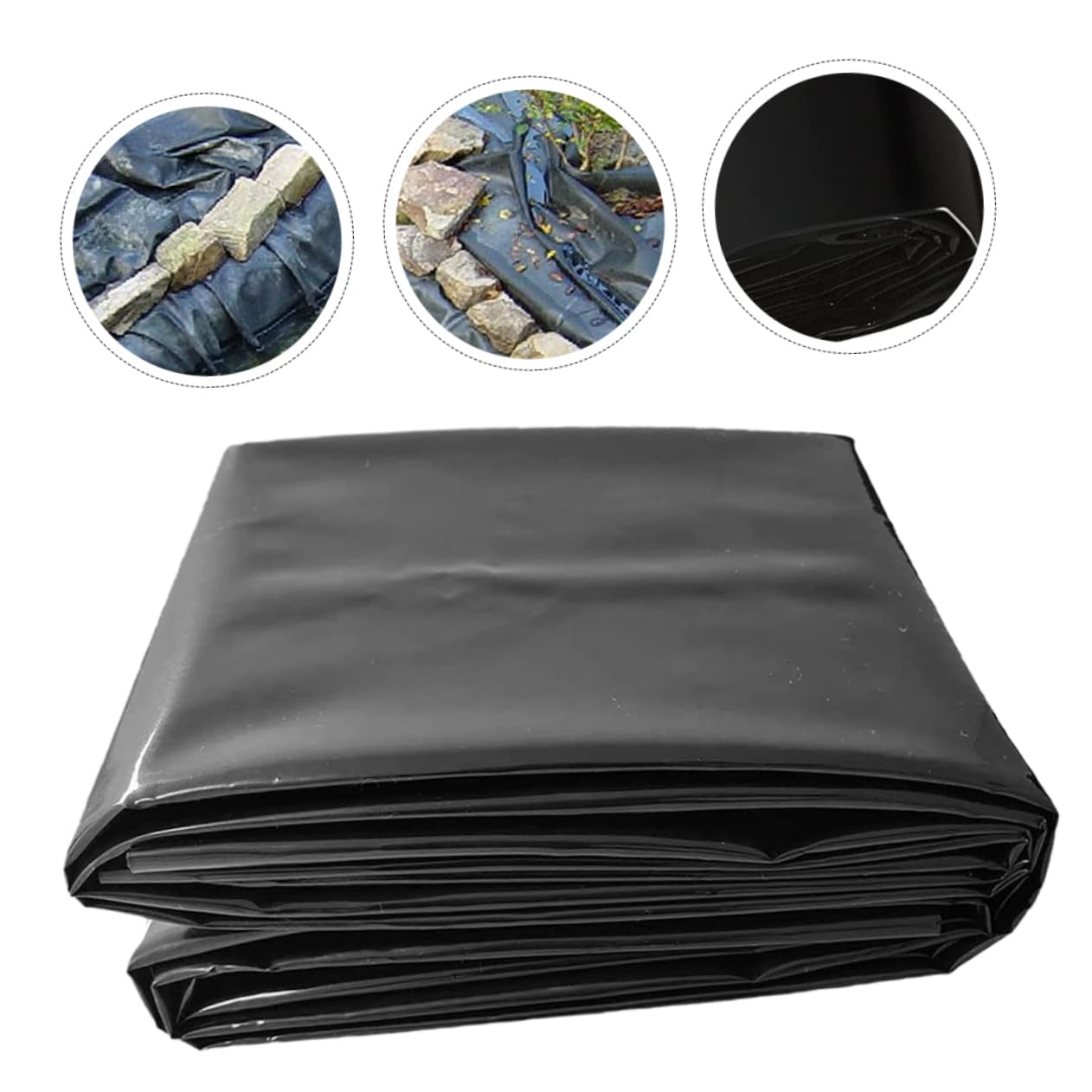 Yardwe Rivestimento per Laghetto per Pesci in Hdpe Ampio e Adatto Laghetti per Pesci di Varie Dimensioni Prevenzione Efficaci delle Perdite d Acqua Resistente e Durevole Taglio Comodo