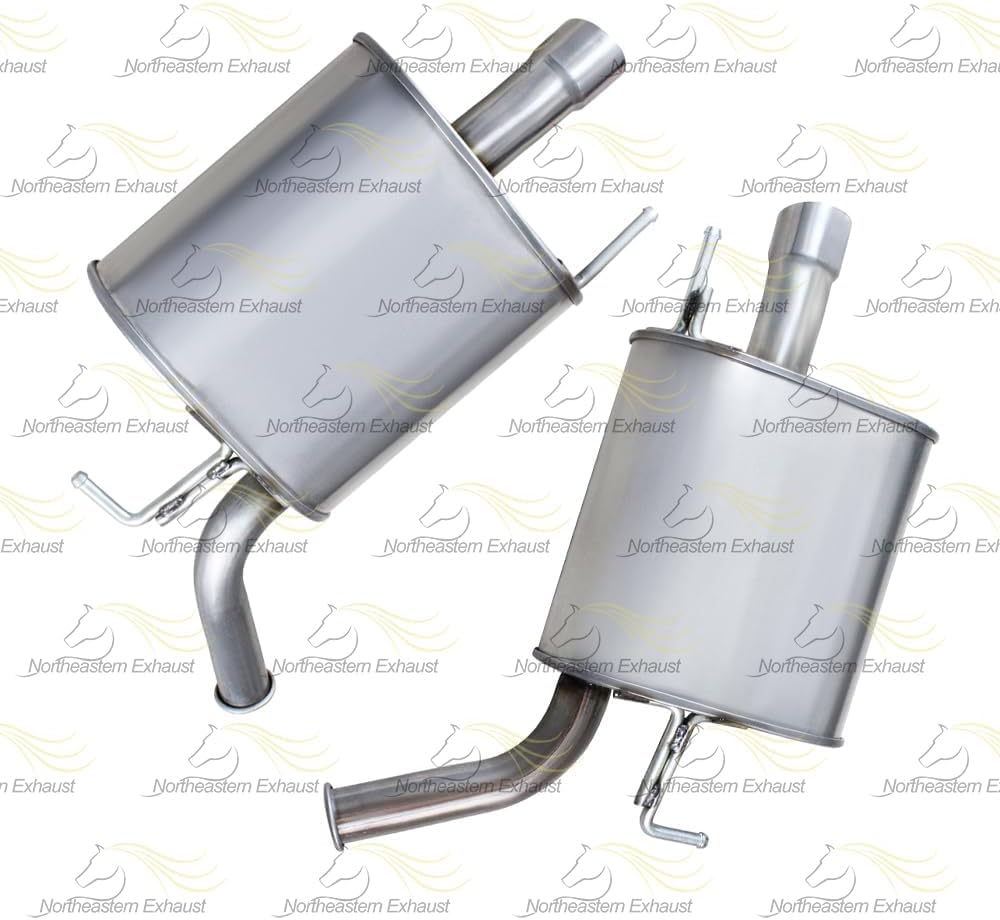 Exhaust Y-Pipe Resonator Muffler Kit Compatible with Infiniti G35 2007-2008 3.5L | Infiniti G37 2009-2013 3.7L | Stainless Steel | Northeastern Exhaust | Includes Clamps and Gaskets | Direct-Fit