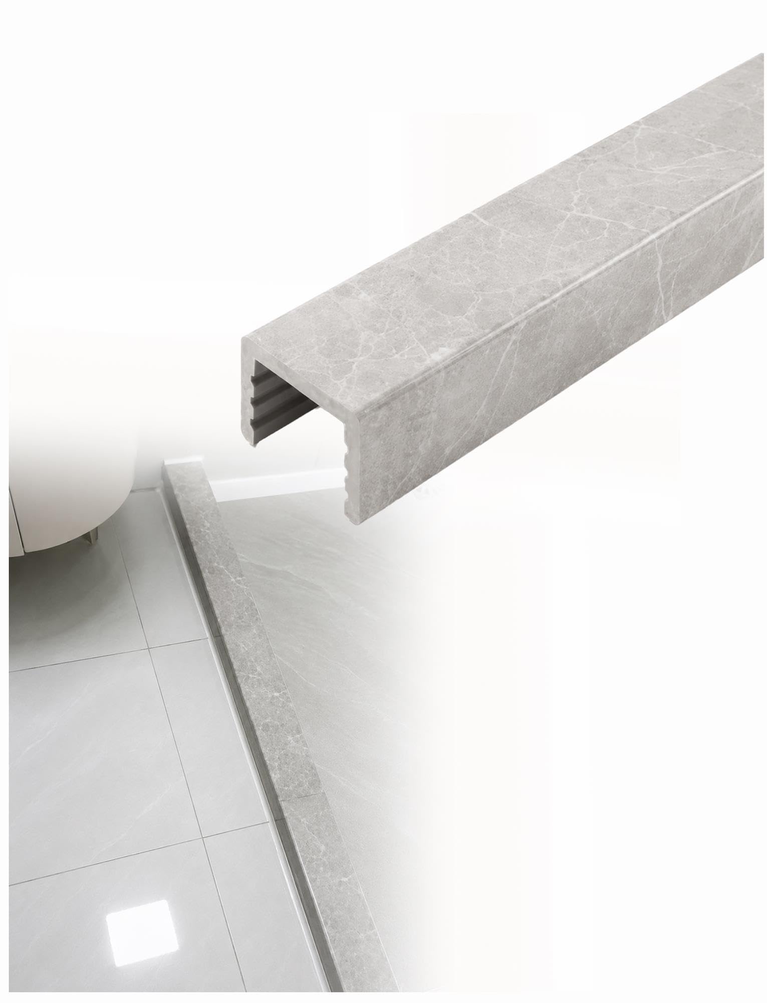 Soglia doccia in PVC rigido effetto marmo per pavimento bagno