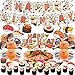 Sushi Party Decorations Japanese Birthday Party Decorations Includes Sushi Happy Birthday Banner Cake Topper Cupcake Toppers Balloons for Sushi Themed Party