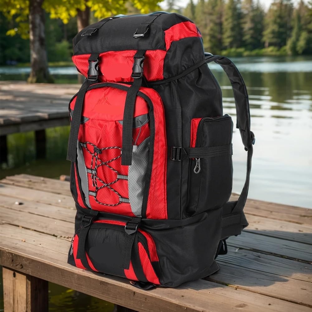 Outdoor-Rucksack 80L Wasserdicht Wandern Camping Rucksack Trekking Tasche Große Kapazität Reise Outdoor Sport Taschen Ausrüstung Männer