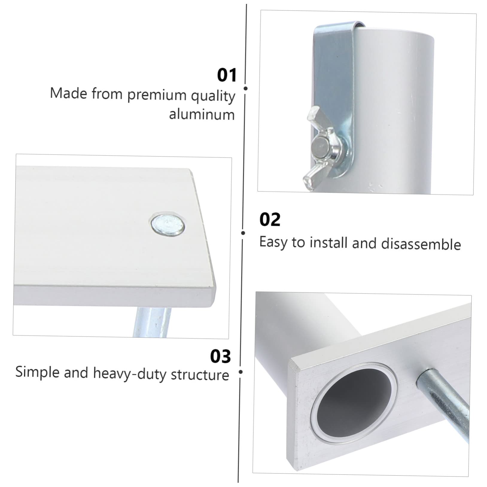 Sosoport 1pc Sun Umbrella Fixture Parasol Spike Outdoor Accessories Heavy Duty Clamps Versatile Umbrella Anchor Parasol Stand Courtyard Umbrella Spike Tool Aluminum Multifunction Holder