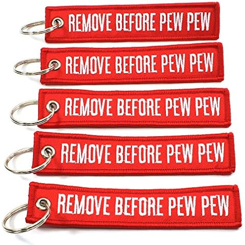 Rotary13B1 REMOVE BEFORE PEW PEW - 5 pack Key Chains Cover