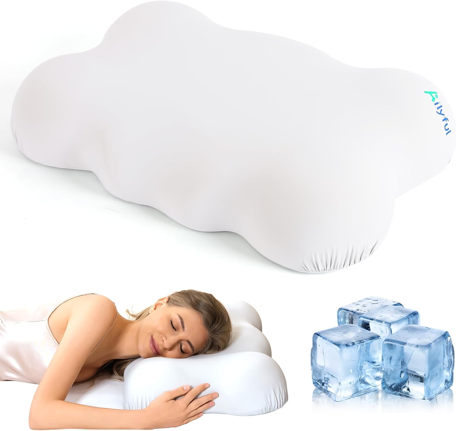 Memory Foam Pillows, Comfortable and Breathable Cooling Pillow, Patented Ergonomic Cervical Pillow for Neck Pain Relief, Deep Sleep Bed Pillow for Side, Back and Stomach Sleepers