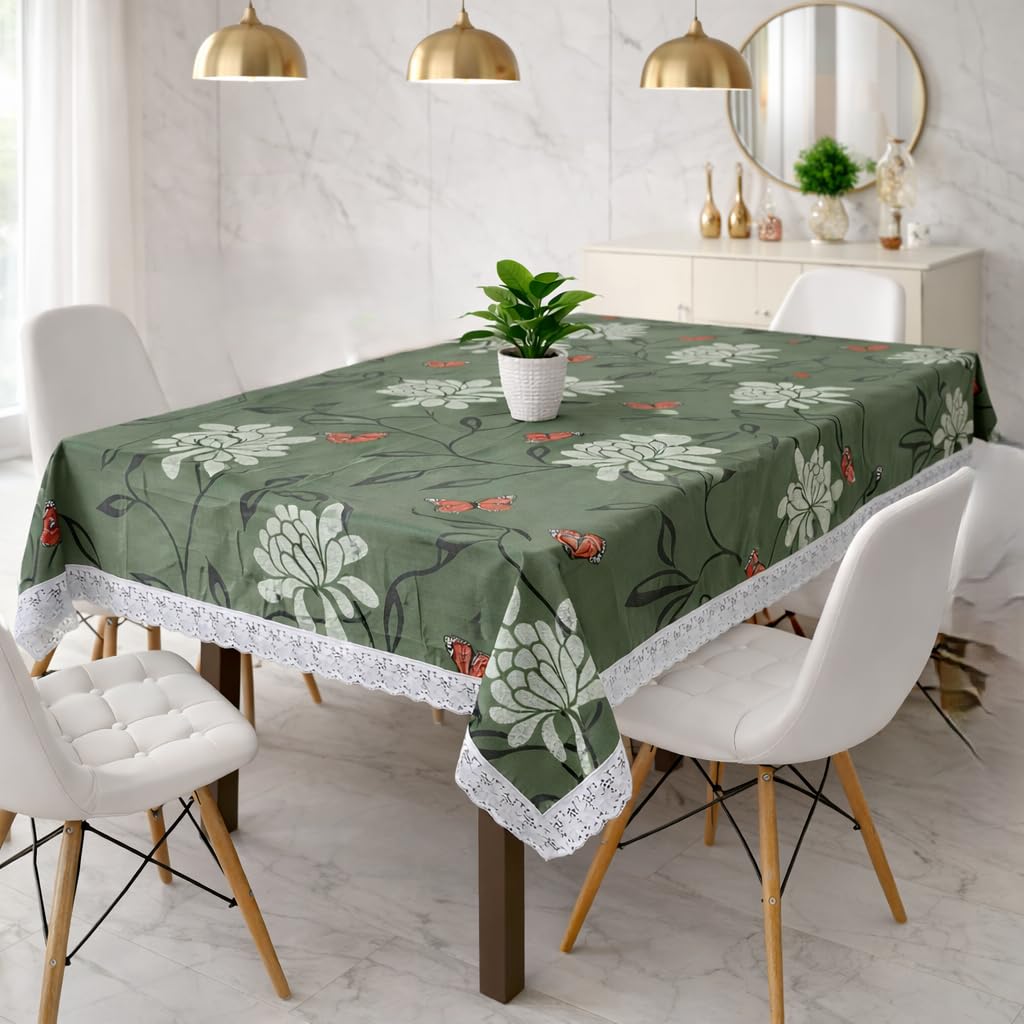 THE LION'S SHARE VC Table Cloth for 4 Seater Rectangular Center Table Cover 60 x 40 Inch | Waterproof & Stain Resistant Table Sheet | Dining Table Cover for Home,Party, Events -TLS-01-image-43