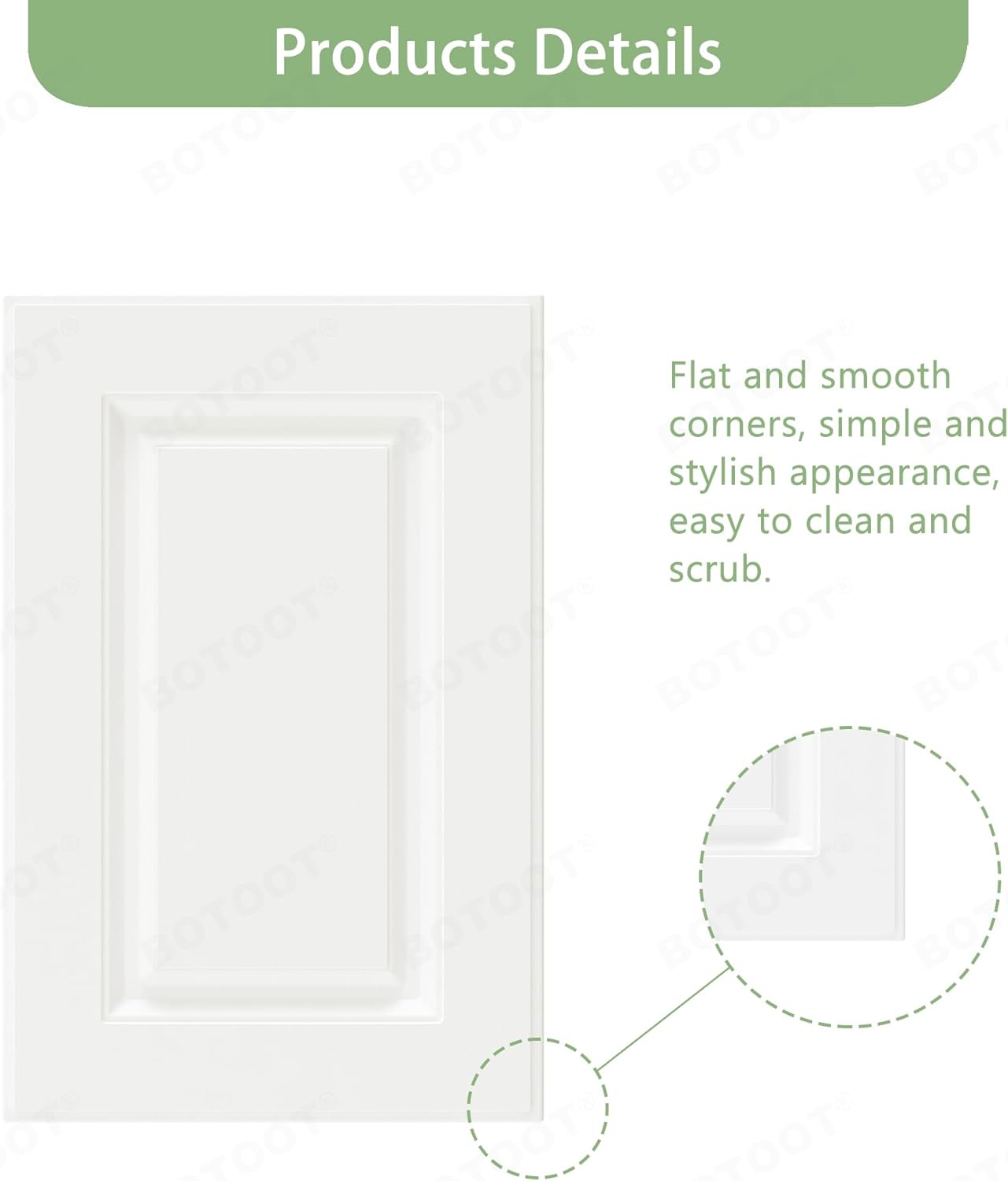 Built-in Cabinet Doors - Cabinet Replacement Doors for Kitchen, Living Room, Bedroom, Bathroom - 22.5 Inch High (White-14.75 Inch Wide)