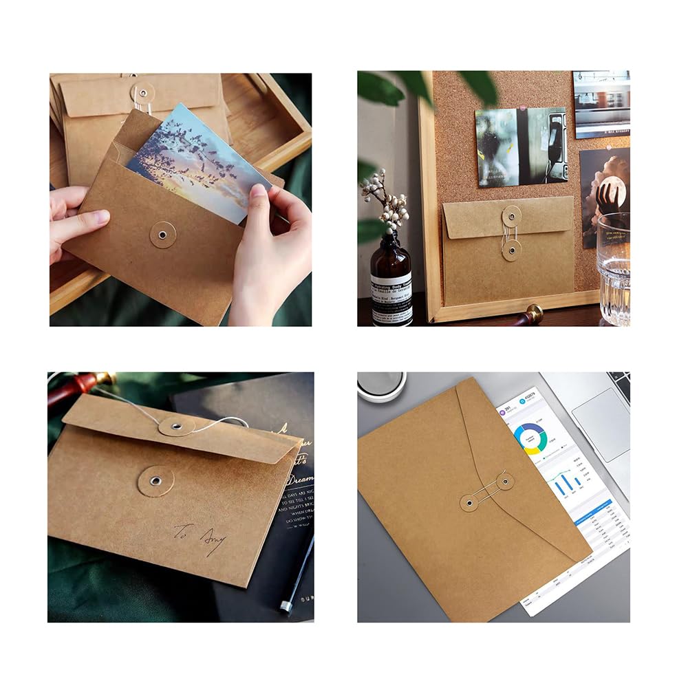 Teczka na dokumenty A4, 10 sztuk, teczka prezentacyjna A5, teczki z papieru typu kraft, teczki, koperty, teczki, organizer na dokumenty, teczka do biura, szkoły, domu