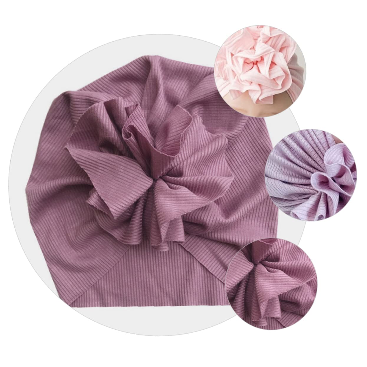 Gorra De Flor De Bebe Diadema para Niños Sombrero Anudado Recién Nacido Gorro Bebe Recien Nacido Gorritos Bebé Recién o Gorro De Bebé De Hilo De