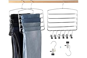 Goodbye Cluttered Closets with Our Space-Saving Multilayer Pants Hangers