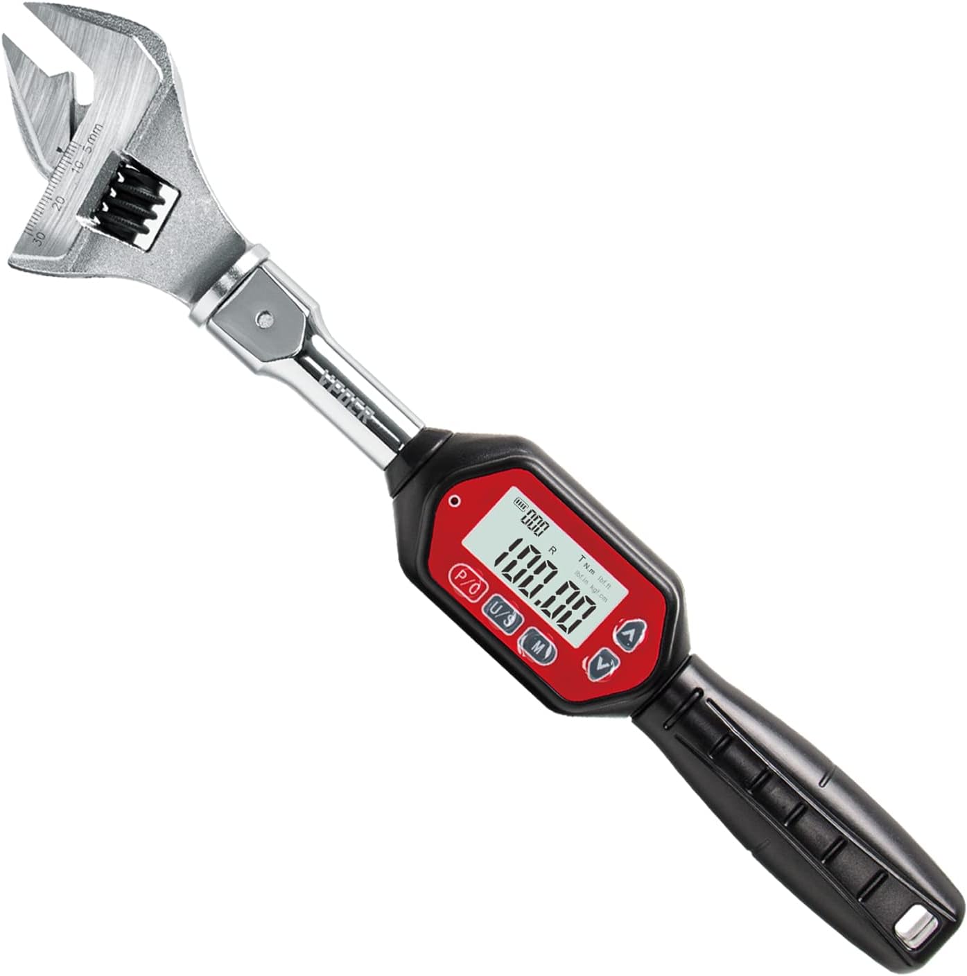 VPOER Adjustable Digital Torque Wrench spanner head, 2.273.7 ftlbs (3