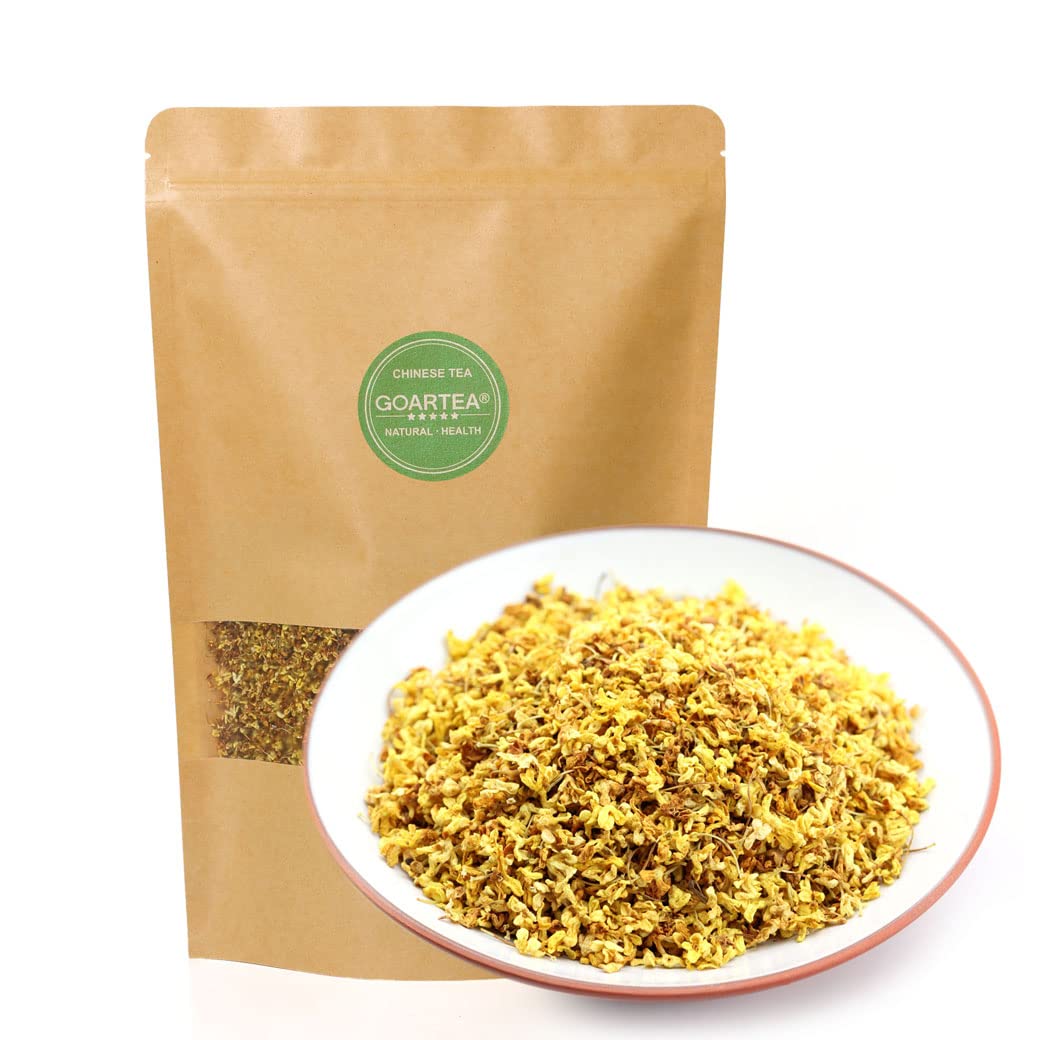 GOARTEA 250g / 8.8oz Natural Sweet Osmanthus Flower Tea Fragrant Osmanthus Flower Herbal Dried Buds